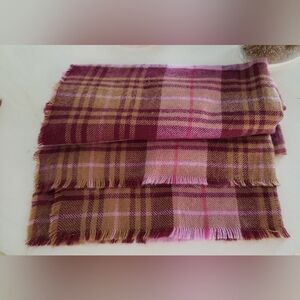 Plaid Scarf/Shawl, Pinks, not used